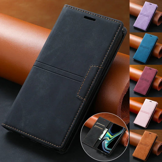 Magnetische Leder Wallet Hülle Flip Case - Google Pixel