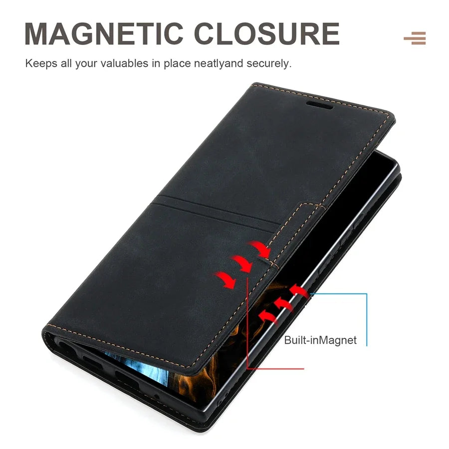 Magnetische Leder Wallet Hülle Flip Case - Google Pixel