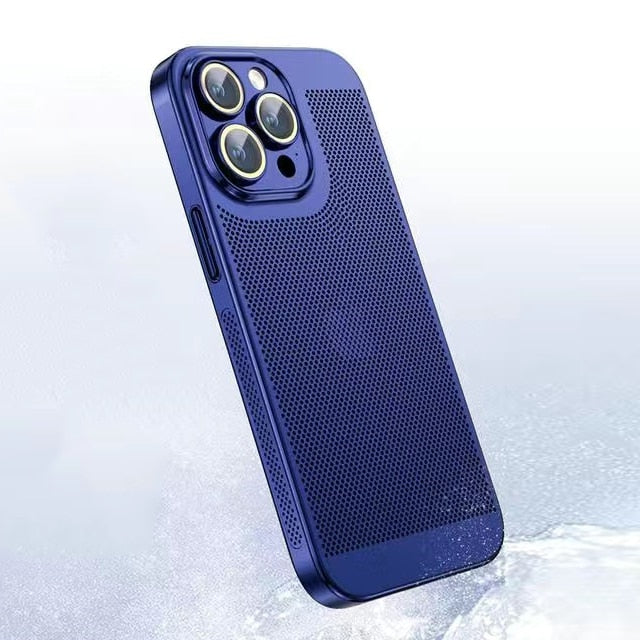 Galvanisierte iPhone Hülle blau