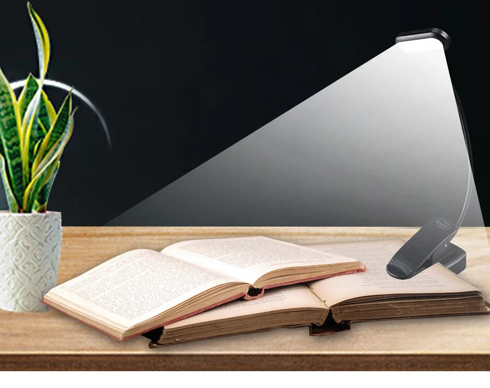 LED-Leselampe für Buch mit Klemme