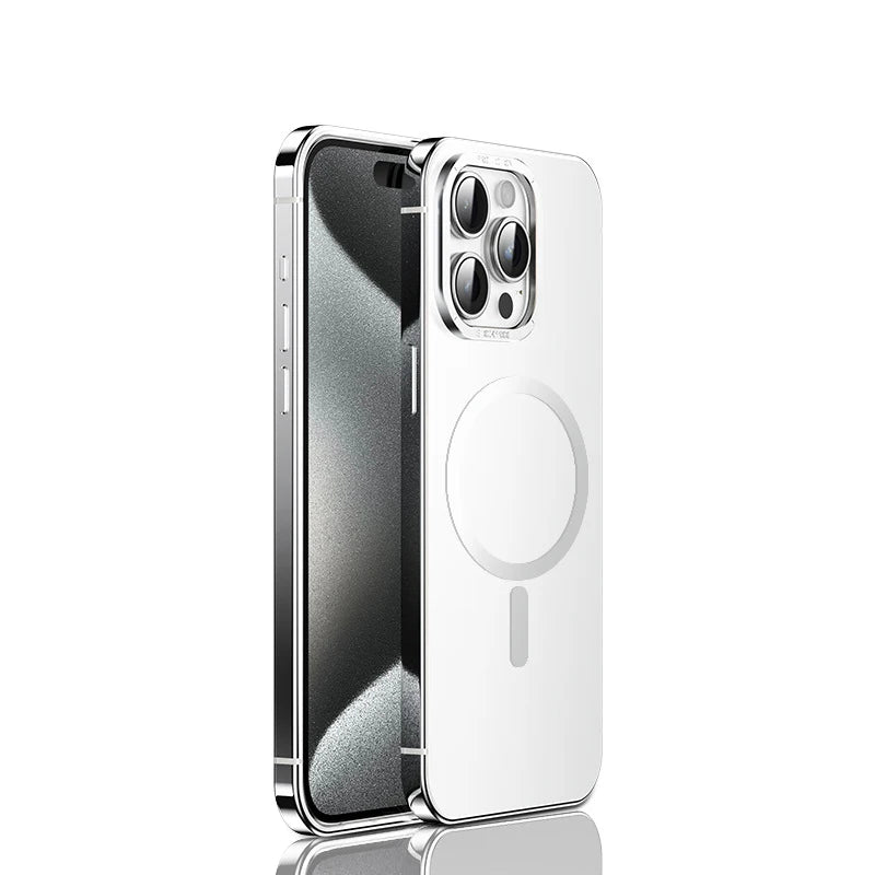 Titan Edelstahl Case für iPhone - Magsafe Hülle Metall Rahmen