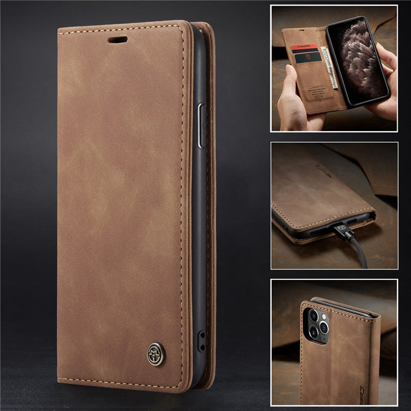 Luxury Flip Case iPhone, magnetische Wallet Hülle - iPhone