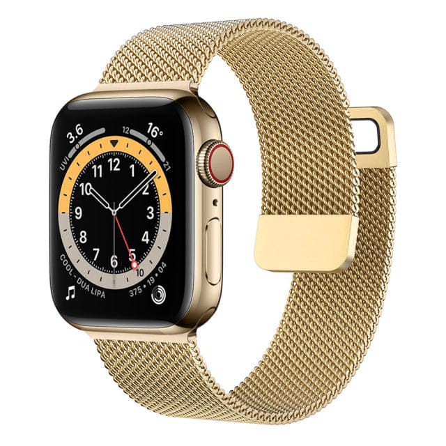 Magnetisches Milanaise-Armband | Apple Watch gold