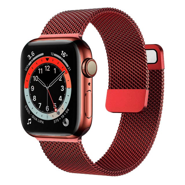 Magnetisches Milanaise-Armband | Apple Watch rot