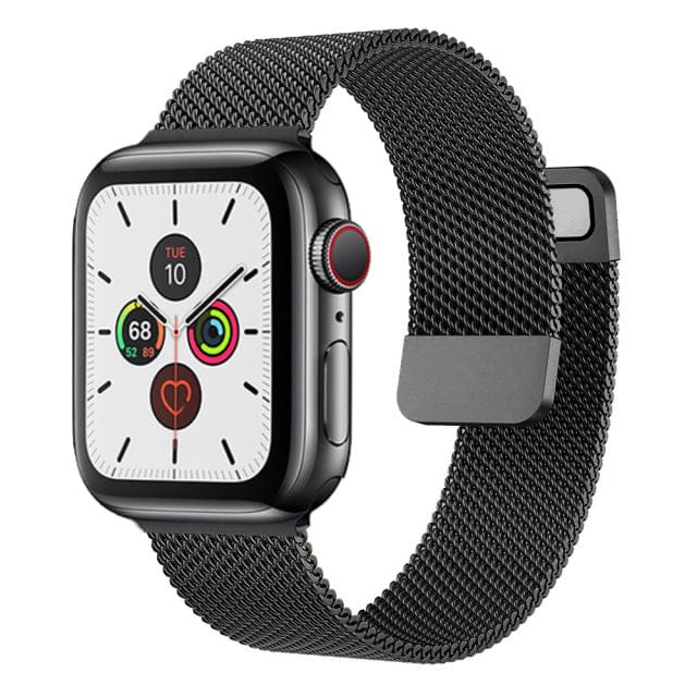 Magnetisches Milanaise-Armband | Apple Watch schwarz