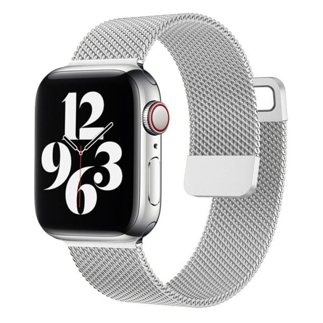 Magnetisches Milanaise-Armband | Apple Watch silber
