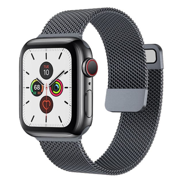 Magnetisches Milanaise-Armband | Apple Watch space gray