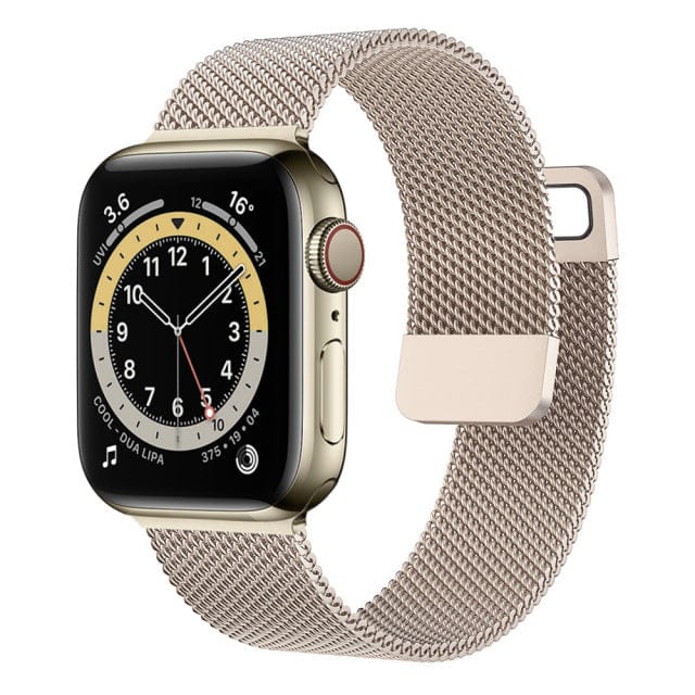 Magnetisches Milanaise-Armband | Apple Watch vintage gold