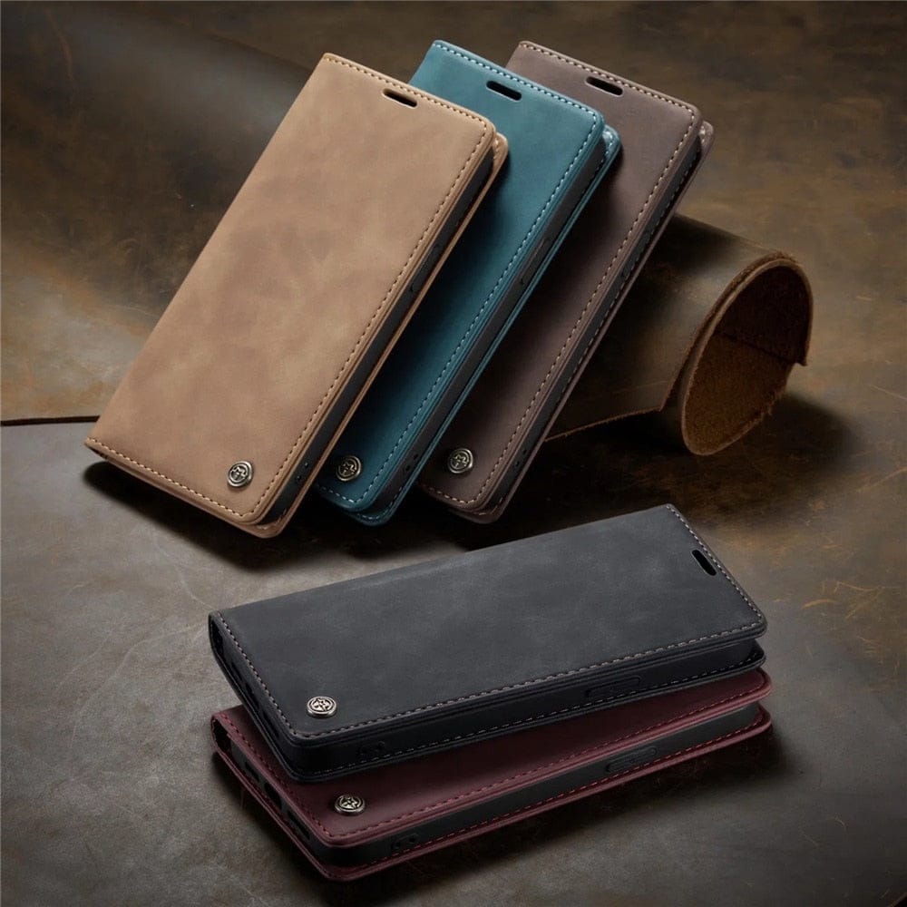 Magnetische Wallet Hülle für Samsung A02s/A12/A13/A21s/A22/A32/A33/A42/A52/A52s/A53/A72/M20/M31/M51/S21FE/S21/S21Plus/21Ultra/S22/S22Plus/S22Ultra - Flip Case
