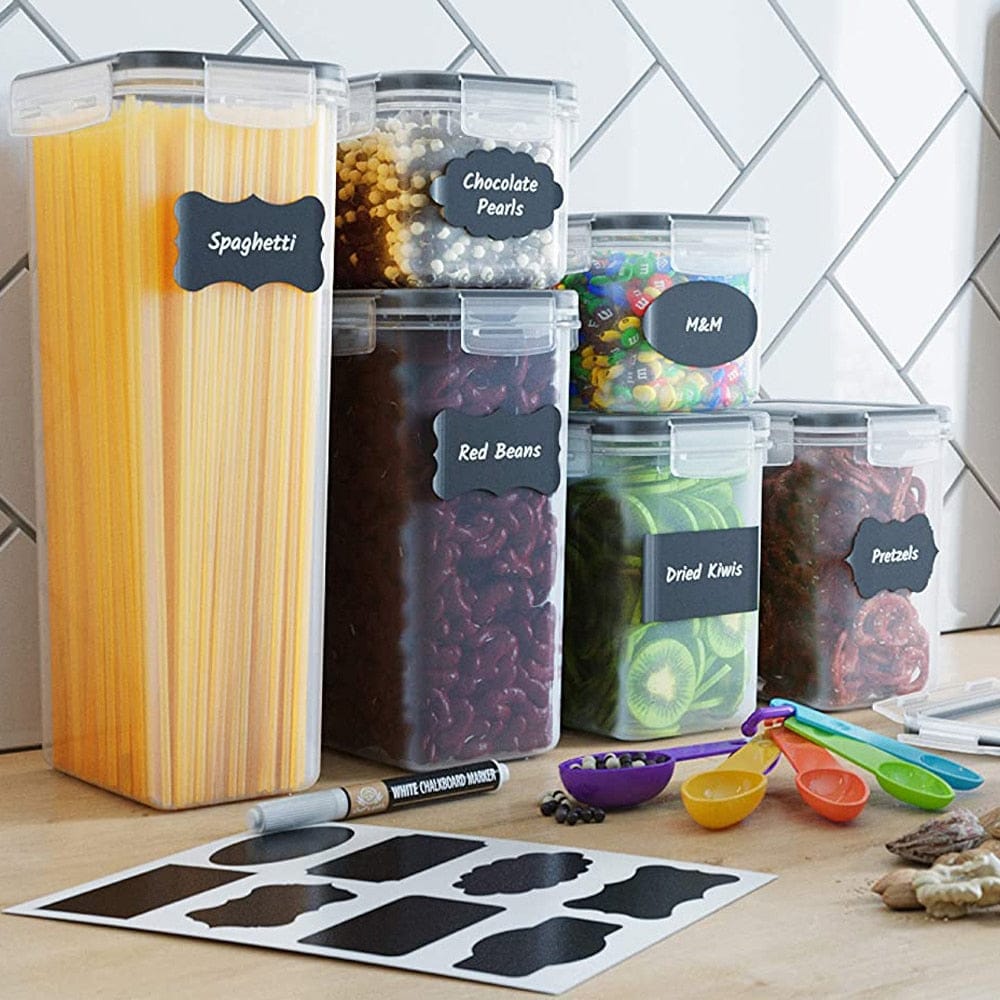 Vorratsbehälter-Set 7tlg. Schüttbehälter Aufbewahrungsbox Küchenbox
