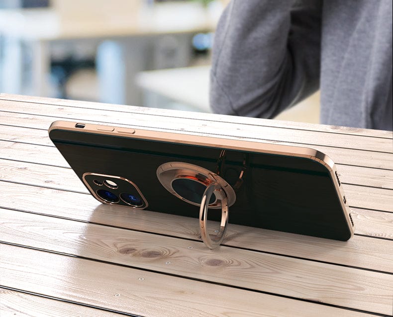 Premium Slim iPhone Hülle mit Metallring