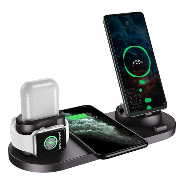 6 in 1 Wireless Schnell-Ladestation für Apple Geräte