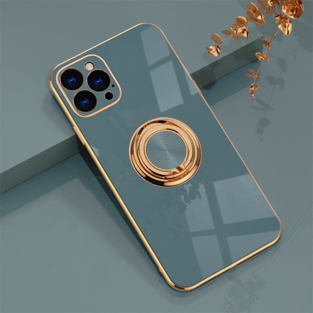 Premium Slim iPhone Hülle mit Metallring