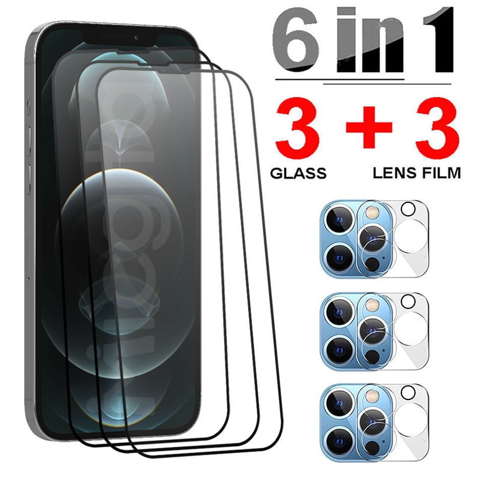 Panzerglas Rundumschutz 3+3 Set - iPhone