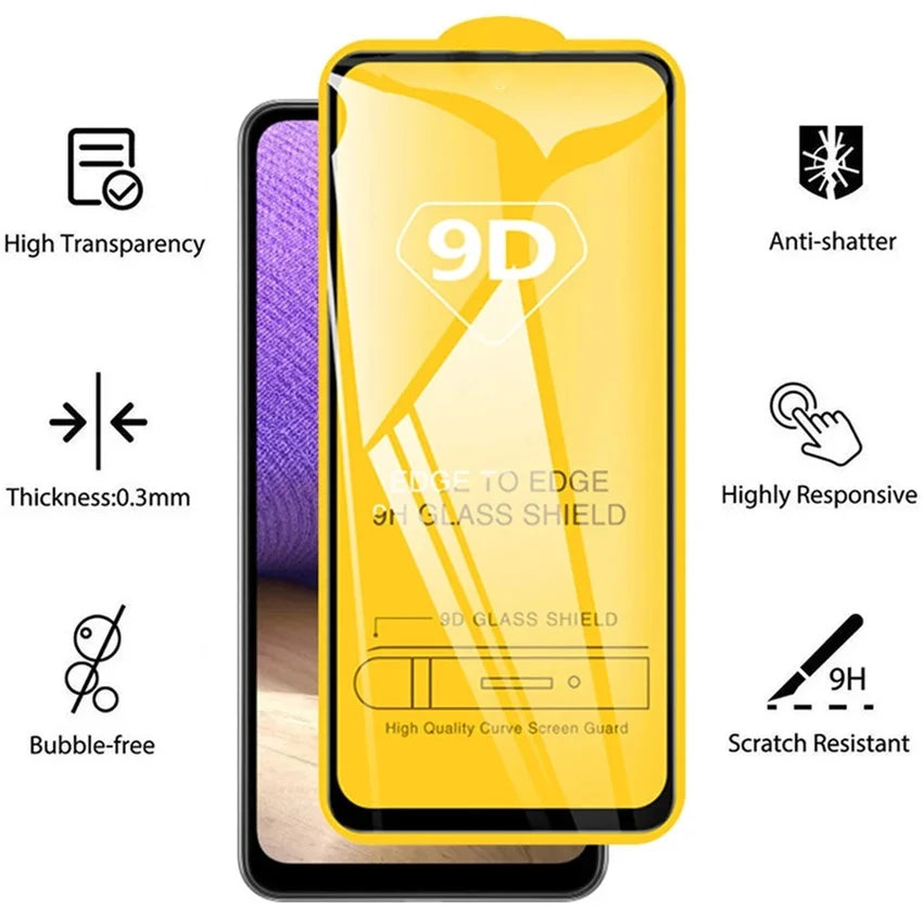 FULL COVER Displayschutz GLAS 9D - Samsung Galaxy A-Modelle