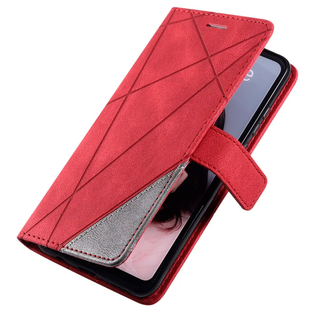 Magnetische Leder Wallet Hülle Flip Case - Huawai