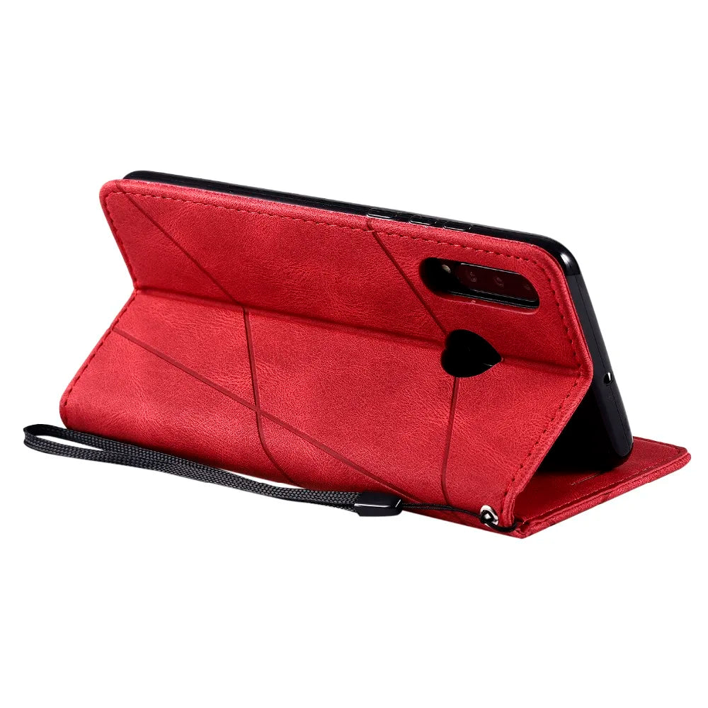 Magnetische Leder Wallet Hülle Flip Case - Huawai