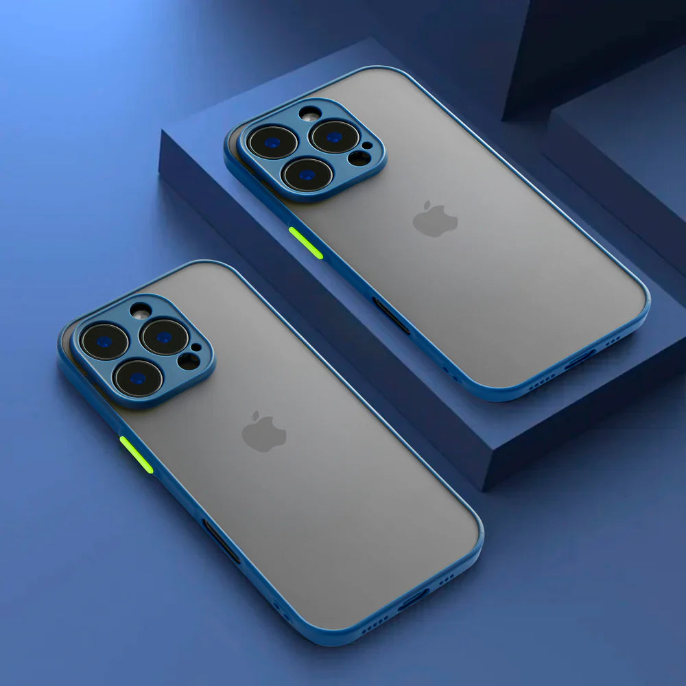 Matte iPhone Huelle_blau