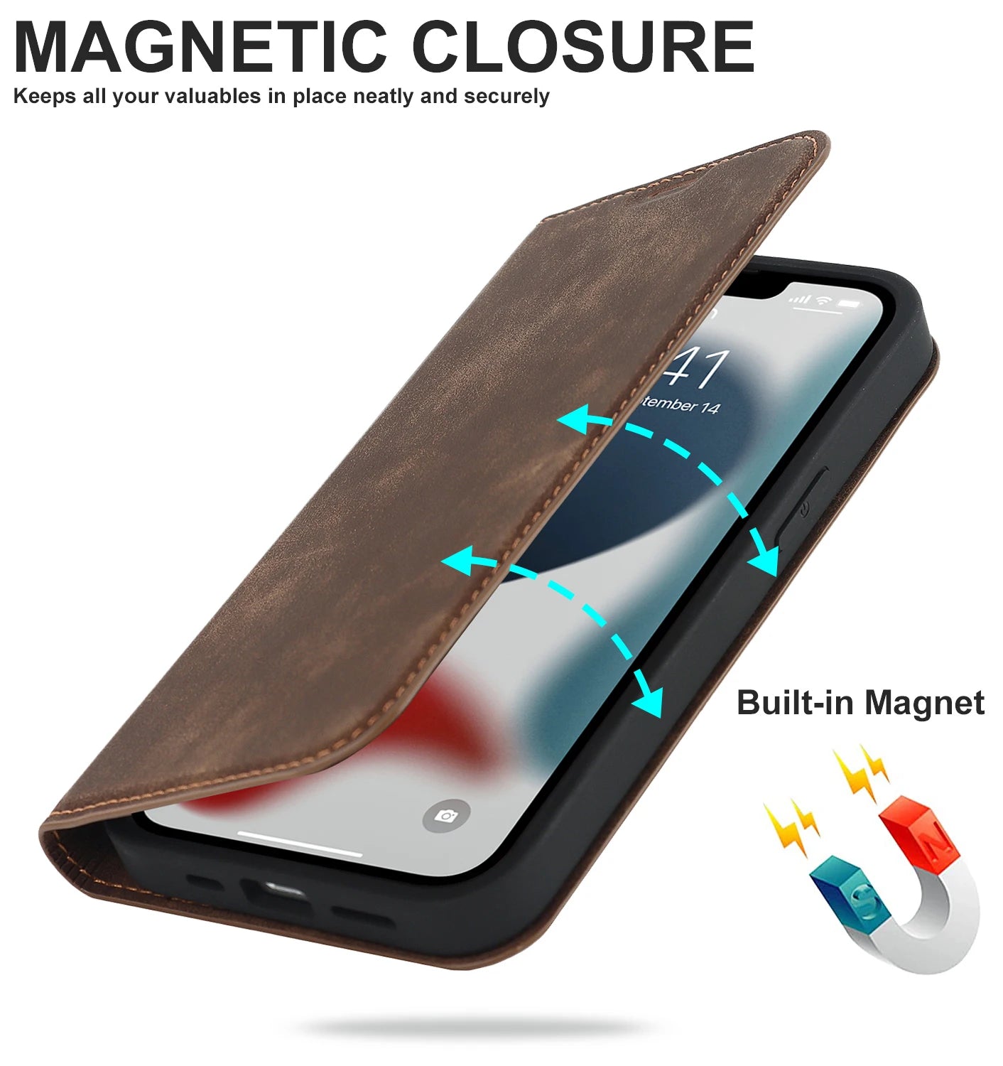 Magnetische Wallet Hülle MagSafe Wireless Charging- iPhone