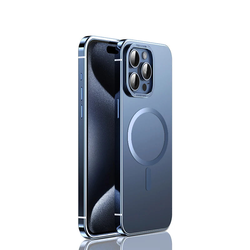 Titan Edelstahl Case für iPhone - Magsafe Hülle Metall Rahmen