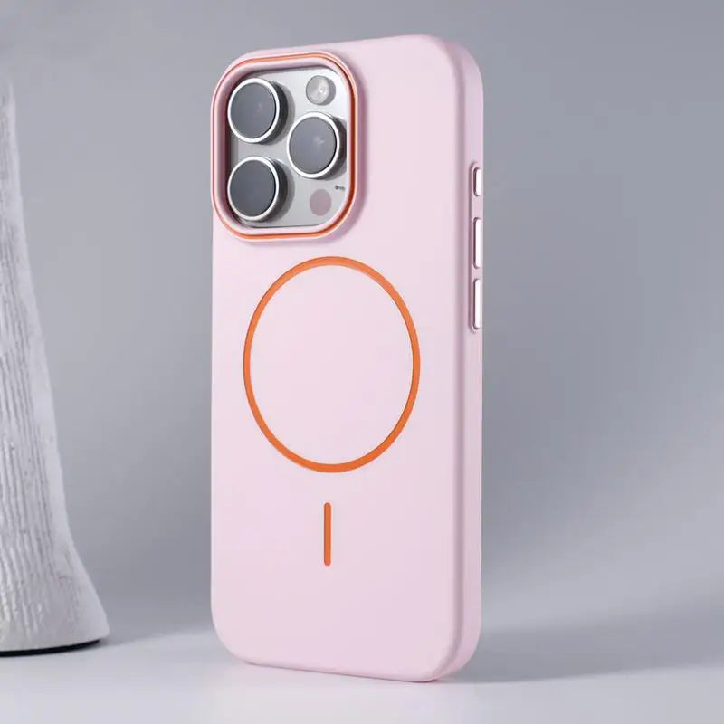 Ultra dünne MagSafe iPhone Hülle matt pink
