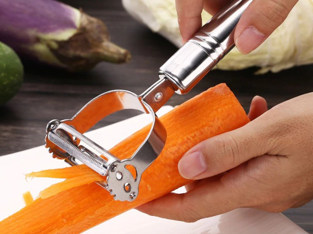 Multifunktions Gemüseschäler Edelstahl - Kartoffelschäler Mit Julienne-Funktion 17,5cm