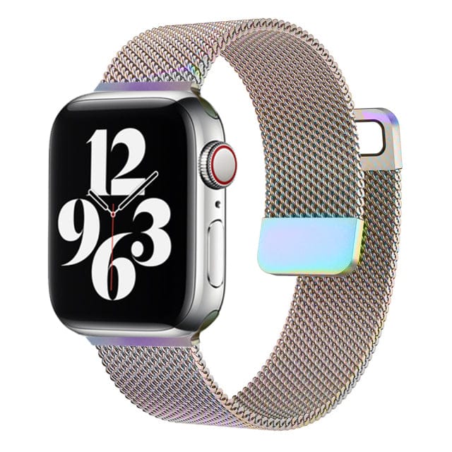 Magnetisches Milanaise-Armband | Apple Watch regenbogen