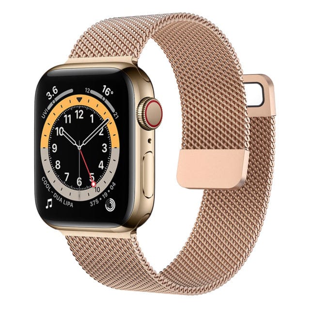 Magnetisches Milanaise-Armband | Apple Watch rose gold