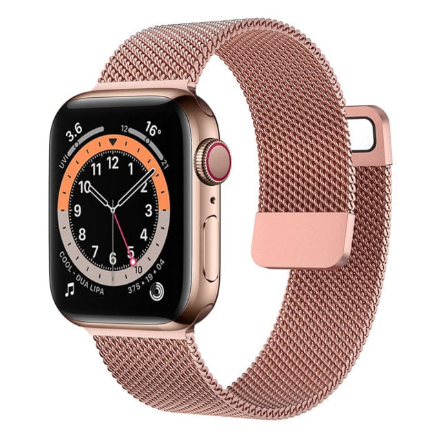 Magnetisches Milanaise-Armband | Apple Watch series 4 gold