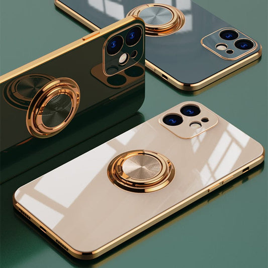 Premium Slim iPhone Hülle mit Metallring