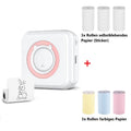 Pink + 1 Rolle Thermopapier + 3 Sticker Rollen + 3 Rollen farbiges Papier