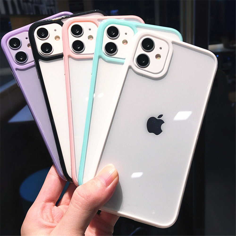 Candy Farben Silikonhülle transparent - iPhone
